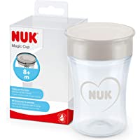 Los mejores  - NUK Magic Cup vaso antiderrame bebé- Borde A Prueba De Derrames De 360°- +8 Meses- Sin Bpa- 230 Ml- Gris Y Blanco- 1…